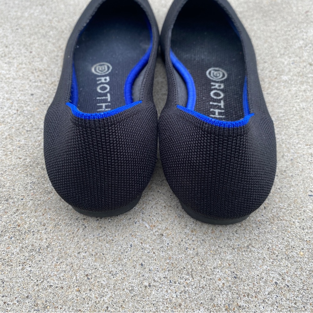 Rothy’s Black The Point Knit Ballet Flats size 6.5 - Picture 3 of 11